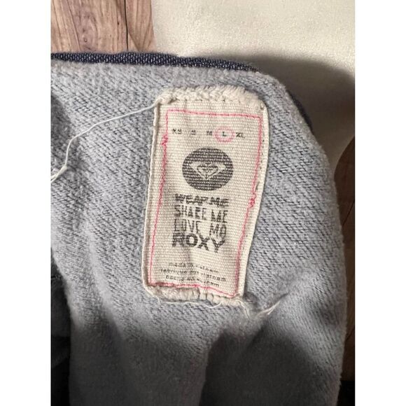 Wear Me Shape Me Love Me Roxy Hooded Button Up Jacket Blue Size Large - Picture 5 of 9